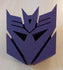 Transformers - G1 - Decepticon (Purple) Logo - Desk Paper Weight/Novelty Pop Art (13 x 11 x 6 cm)