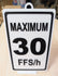 Novelty Speed Limit Sign:  Maximum 30 FFS/h (For Fudge's Sake per Hour) - Funny Decor (9 x 5.3-inch)