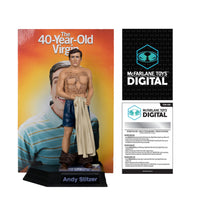 Movie Maniacs: Andy Stitzer (The 40 Year Old Virgin) Posed Figure w Mcfarlane Digital Collectible 14066 LOW STOCK