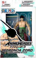 Bandai - Anime Heroes - One Piece - Roronoa Zoro (Three Sword Style) Action Figure (37052) LOW STOCK