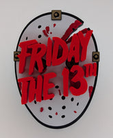 Friday the 13th Logo on Jason Voorhees Mask: Desk Paper Weight / Pop Art / Horror (13  x 9.5 x 7 cm)