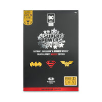 DC Direct Super Powers: Batman, Superman, Wonder Woman GOLD LABEL/Black & White Accent Edition 15836