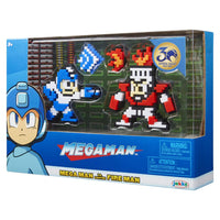 Jakks - Megaman 30th - Classic 8-Bit Mini-Figure 2-Pack - Blue/White Mega Man vs. Fire Man (34183) LAST ONE!