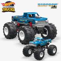Mega - Hot Wheels - Monster Trucks - Bigfoot 4x4x4 Monster Truck - 1:18 Scale Building Toy (HHD20) LOW STOCK