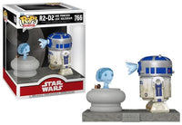 Funko Pop! Deluxe #766 - Star Wars - R2-D2 and Princess Leia Hologram Vinyl Figure (83799) LOW STOCK