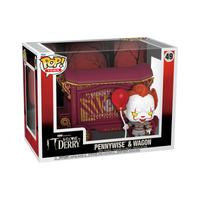 Funko Pop! Town - #49 - It: Welcome to Derry (2025 TV Series) - Pennywise Vinyl Figure & Wagon 86243 LOW STOCK
