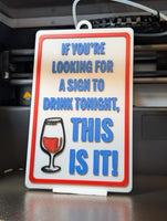 Reason To Drink (Wine) Novelty Sign (9 x 5.3-inch)