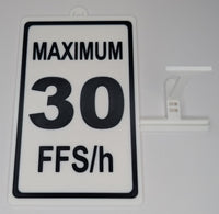 Novelty Speed Limit Sign:  Maximum 30 FFS/h (For Fudge's Sake per Hour) - Funny Decor (9 x 5.3-inch)
