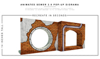 Extreme-Sets Animated Sewer 2.0 Pop-up Diorama 1:12 (6-7 inch scale action figures) Playset LOW STOCK