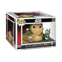 Funko Pop Star Wars 611 Return of the Jedi 40th Jabba the Hutt & Salacious B Crumb Deluxe Vinyl 70742 LOW STOCK