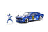 Hollywood Rides - Power Rangers 74 Mazda RX-3 w/Blue Ranger 1/24 Die-Cast Vehicle & Figure (34389)