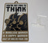 Funny Novelty Work Sign: You’re Not Paid to Think (Futurama Theme) Bronze/Black/White (9 x 5.3-inch)