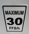 Novelty Speed Limit Sign:  Maximum 30 FFS/h (For Fudge's Sake per Hour) - Funny Decor (9 x 5.3-inch)