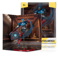 McFarlane Toys (Marvel Rivals) Captain America 1:10th Scale 7.9-inch Posed Figure Collectible 14878