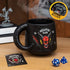 Paladone - Netflix: Stranger Things - Hellfire Club Demon Embossed 13 oz. Black Coffee Mug & Sticker LOW STOCK