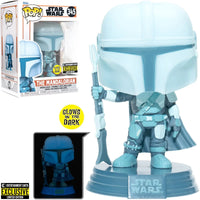 Funko Pop! Star Wars #345 - The Mandalorian Hologram (Glows-in-the-Dark) Vinyl Figure (60654) LAST ONE!