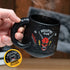 Paladone - Netflix: Stranger Things - Hellfire Club Demon Embossed 13 oz. Black Coffee Mug & Sticker LOW STOCK