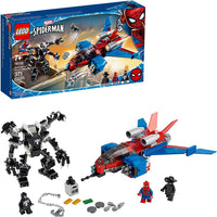 LEGO Marvel - Spider-Man - SpiderJet vs. Venom Mech - Building Toy Set with 3 Minifigures (76150) LOW STOCK