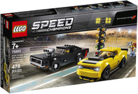 LEGO Speed Champions - 2018 Dodge Challenger SRT Demon and 1970 Dodge Charger R/T (75893) RETIRED Building Toy LAST ONE!