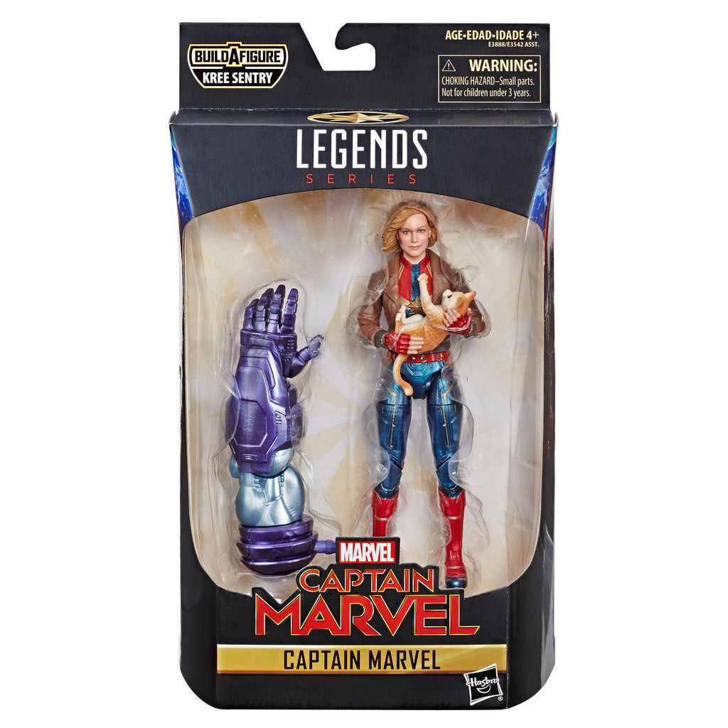 Hasbro - Marvel Legends - Captain Marvel - Kree Sentry BAF - Carol Danvers Figure in Bomber Jacket (E3888)