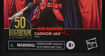 Star Wars - The Black Series - Carnor Jax (Kir Kanos) Action Figure (F2816)