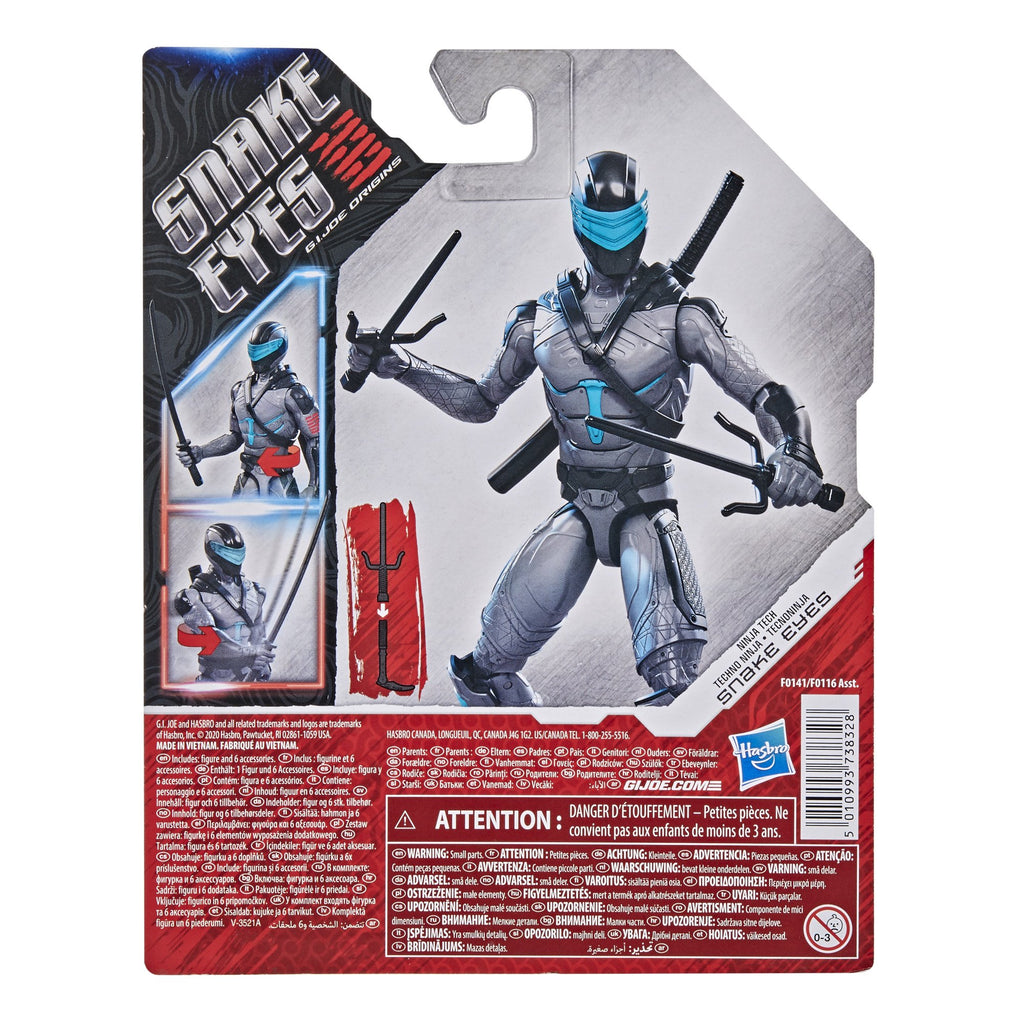 Snake Eyes: G.I. Joe Origins - Ninja Tech Snakes Eyes Action Figure (F0141) LOW STOCK