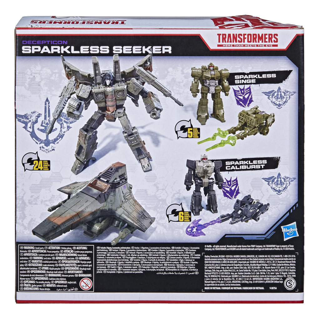 Transformers - War for Cybertron Trilogy Netflix - Decepticon Sparkless Seeker Battle Pack 3 Figures (F0975) LOW STOCK