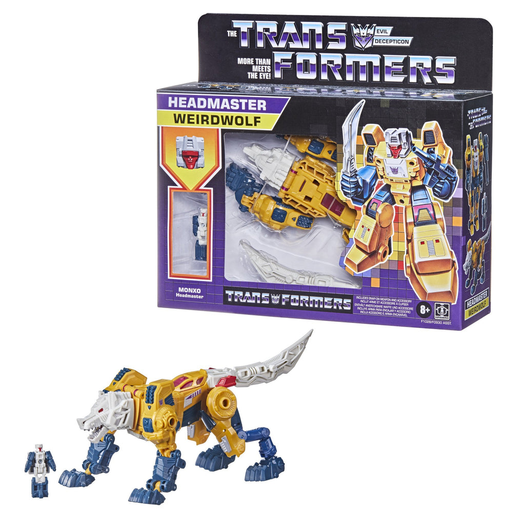 Transformers - Vintage Reissue - Deluxe-Class Headmaster Weirdwolf & Monzo (F1028) Action Figures LAST ONE!