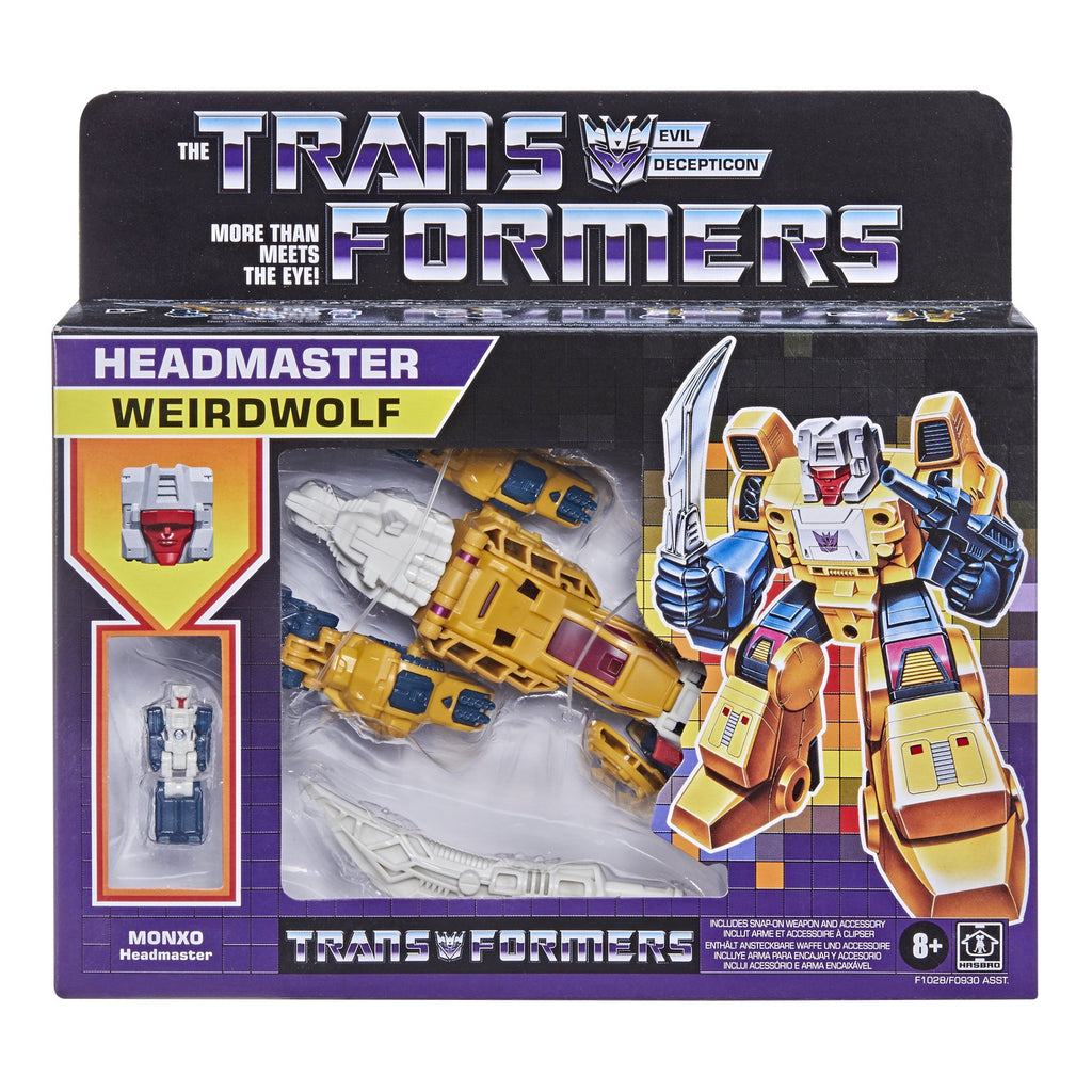 Transformers - Vintage Reissue - Deluxe-Class Headmaster Weirdwolf & Monzo (F1028) Action Figures LAST ONE!