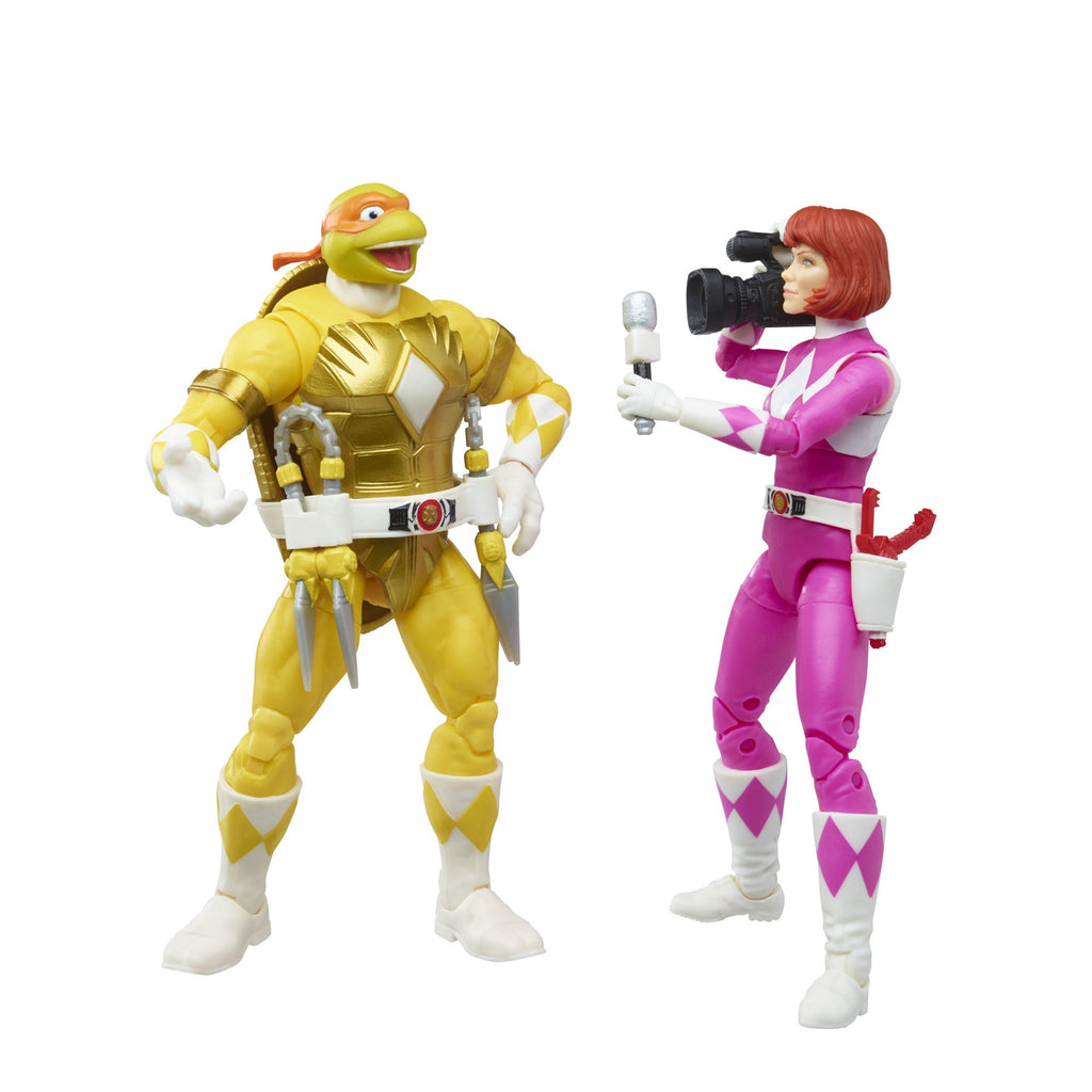 Power Rangers X Teenage Mutant Ninja Turtles Lightning Collection - Morphed Michelangelo and Morphed April O\'Neil (F2967) LAST ONE!