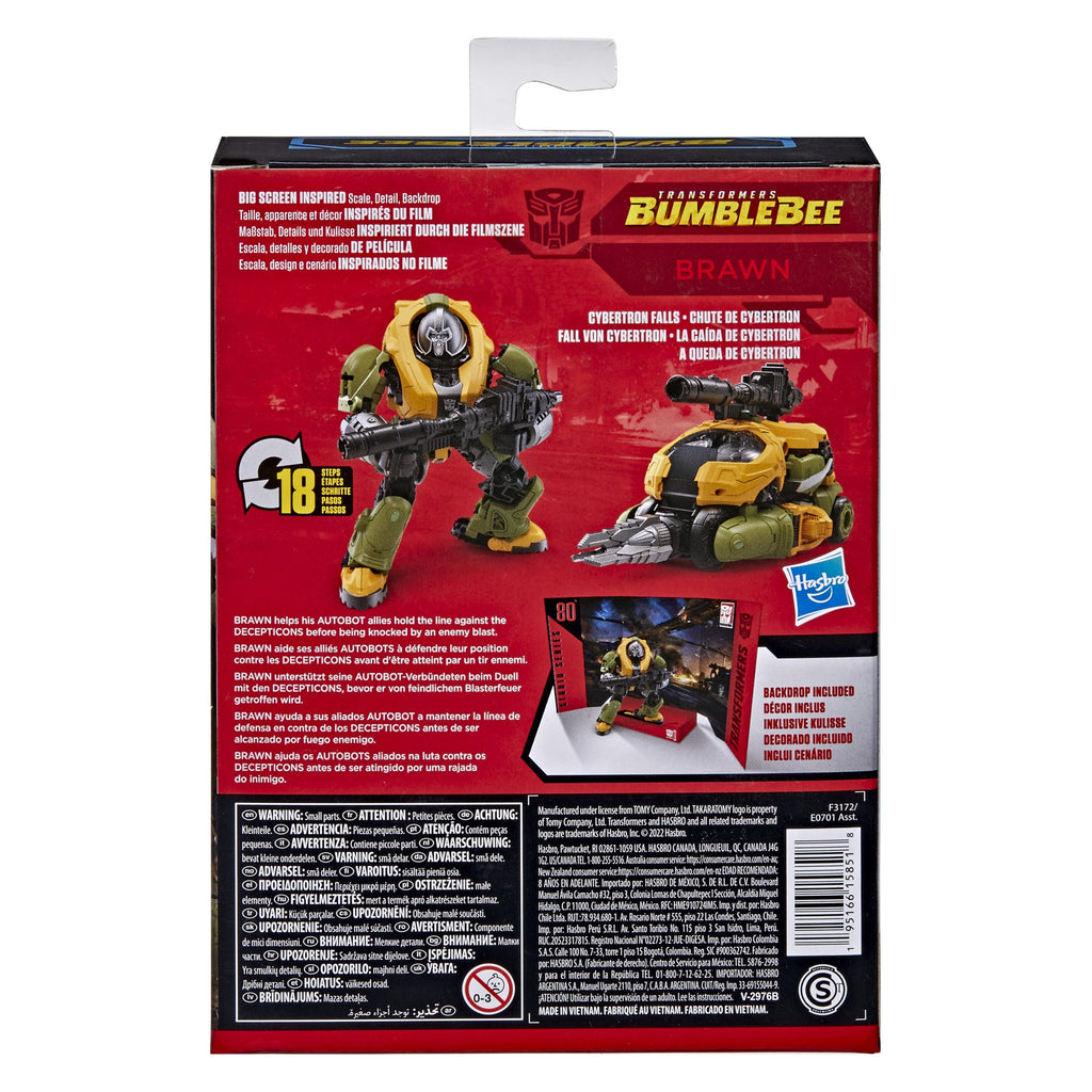 Transformers Studio Series #80 - Bumblebee Movie - Deluxe Class Brawn Action Figure (F3172) LOW STOCK