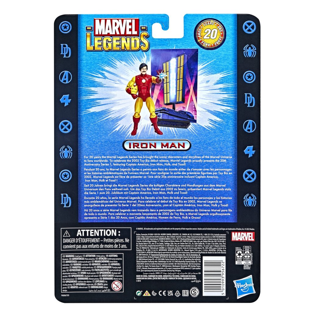 Marvel Legends - Retro Collection 20th Anniversary - Iron Man Action Figure (F3463) LOW STOCK