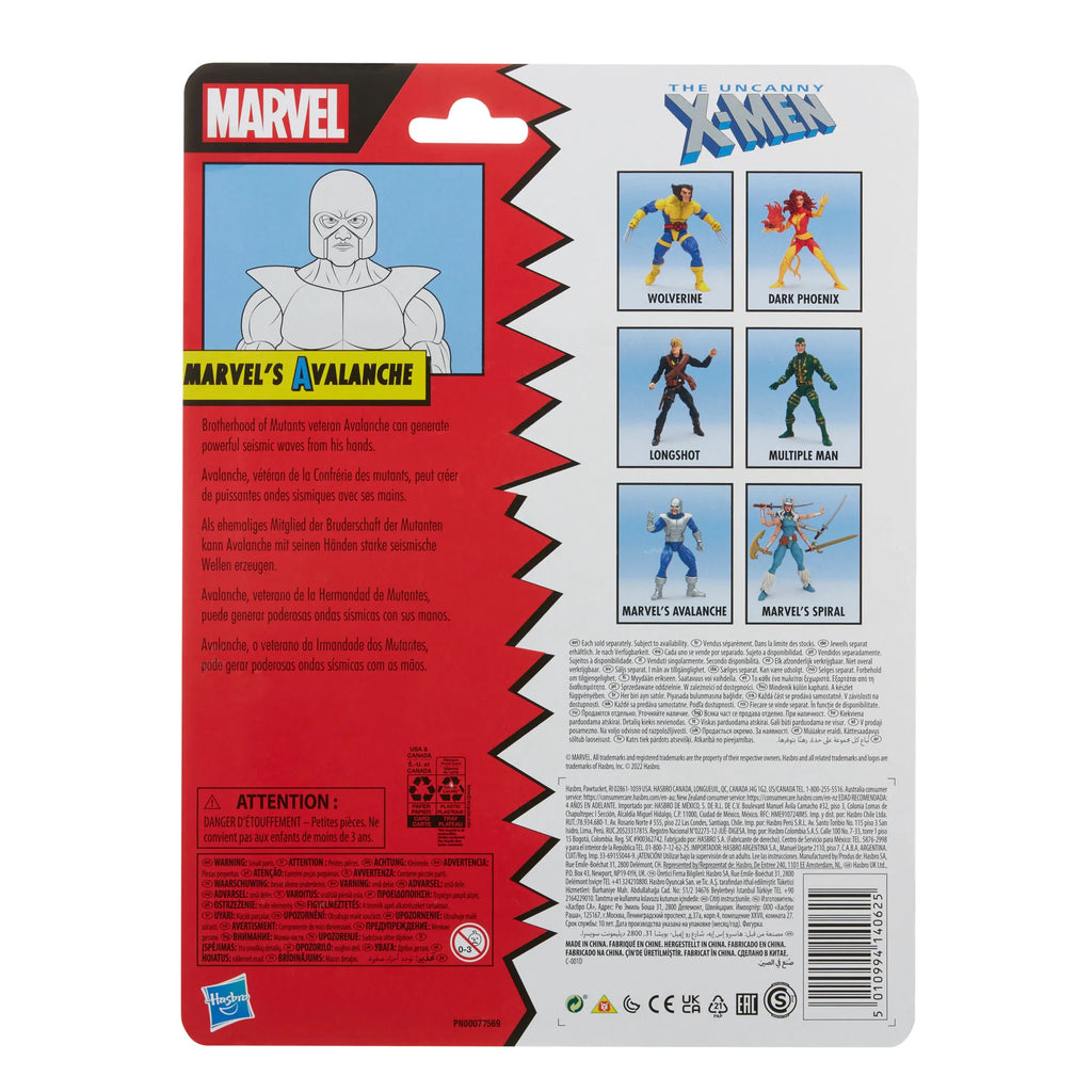 Marvel Legends Retro X-Men Series - Classic Marvel\'s Avalanche 6-Inch Action Figure (F3979) LOW STOCK