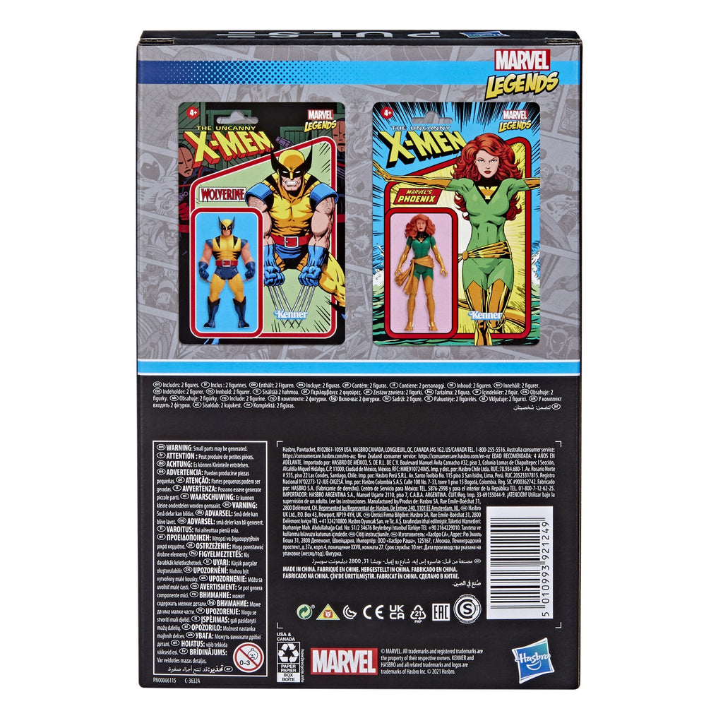 Marvel Legends Retro Series - The Uncanny X-Men - Phoenix & Wolverine 3.75-Inch Action Figures (F4741)