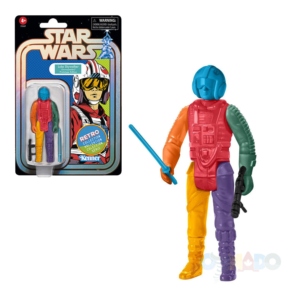 Star Wars Retro Collection Luke Skywalker (Snowspeeder) Prototype Edition (Red) Exclusive Figure F5569 LOW STOCK