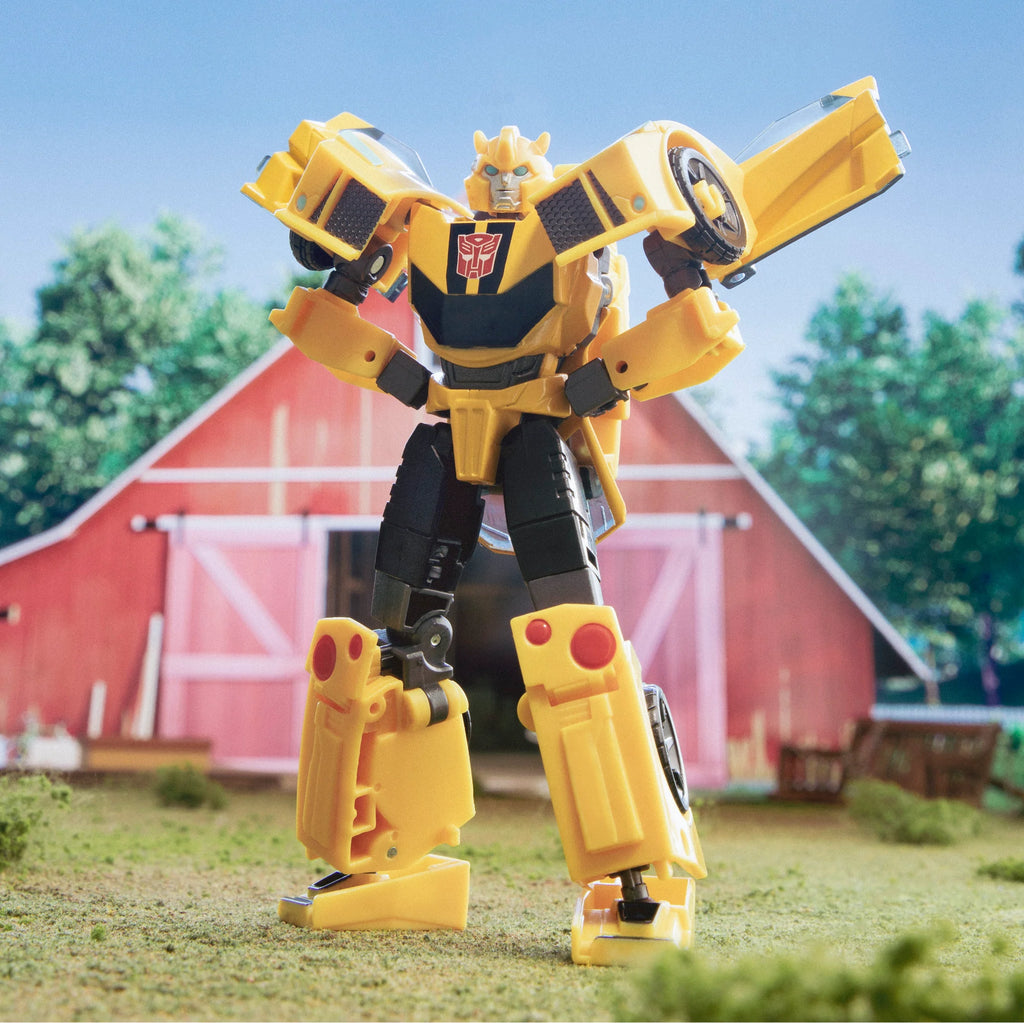 Transformers Earthspark - Dr. Meridian Mandroid BAF - Deluxe Bumblebee Action Figure (F6732)