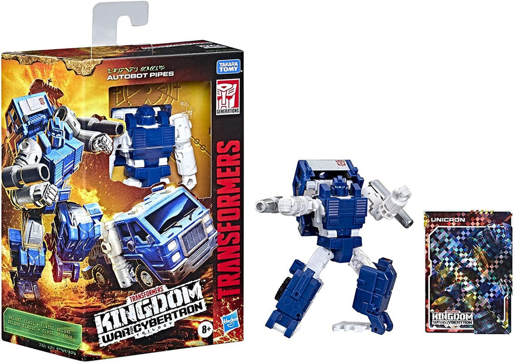 Transformers - War for Cybertron: Kingdom WFC-K32 Deluxe Autobot Pipes Action Figure (F0682)