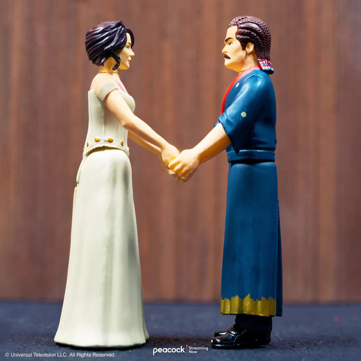 Super7 ReAction Figures: Parks and Recreation (Wave 2) Ron and Tammy #2 Wedding Night 2-Pack (82380)