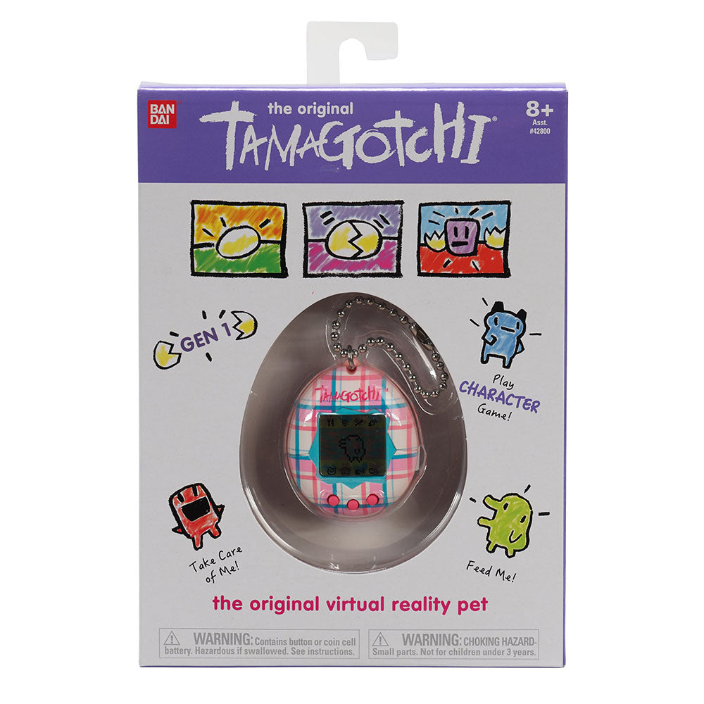 Bandai - The Original Tamagotchi (Gen 1) Plaid Portable Electronic Game (42874 / 42949) LOW STOCK