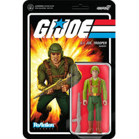 Super7 ReAction Figures - G.I. Joe Wave 1 - G.I. Joe Trooper Infantry Greenshirt, Tan (81392) LAST ONE!