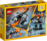 LEGO Creator 3-in-1 - Cyber Drone, Mech & Scooter - Retired Building Toy (31111) LOW STOCK